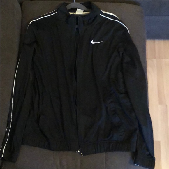 nike black white striped jacket